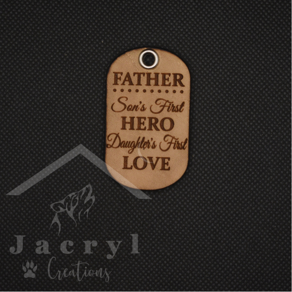 Leather Dog tag -55x30mm